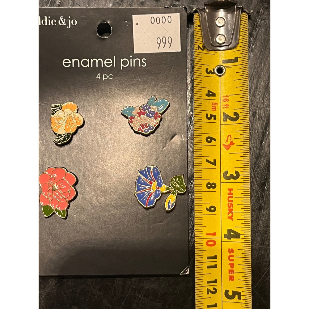 Set of‎ 4 Enamel Floral Pins NWT - Picture 5 of 5